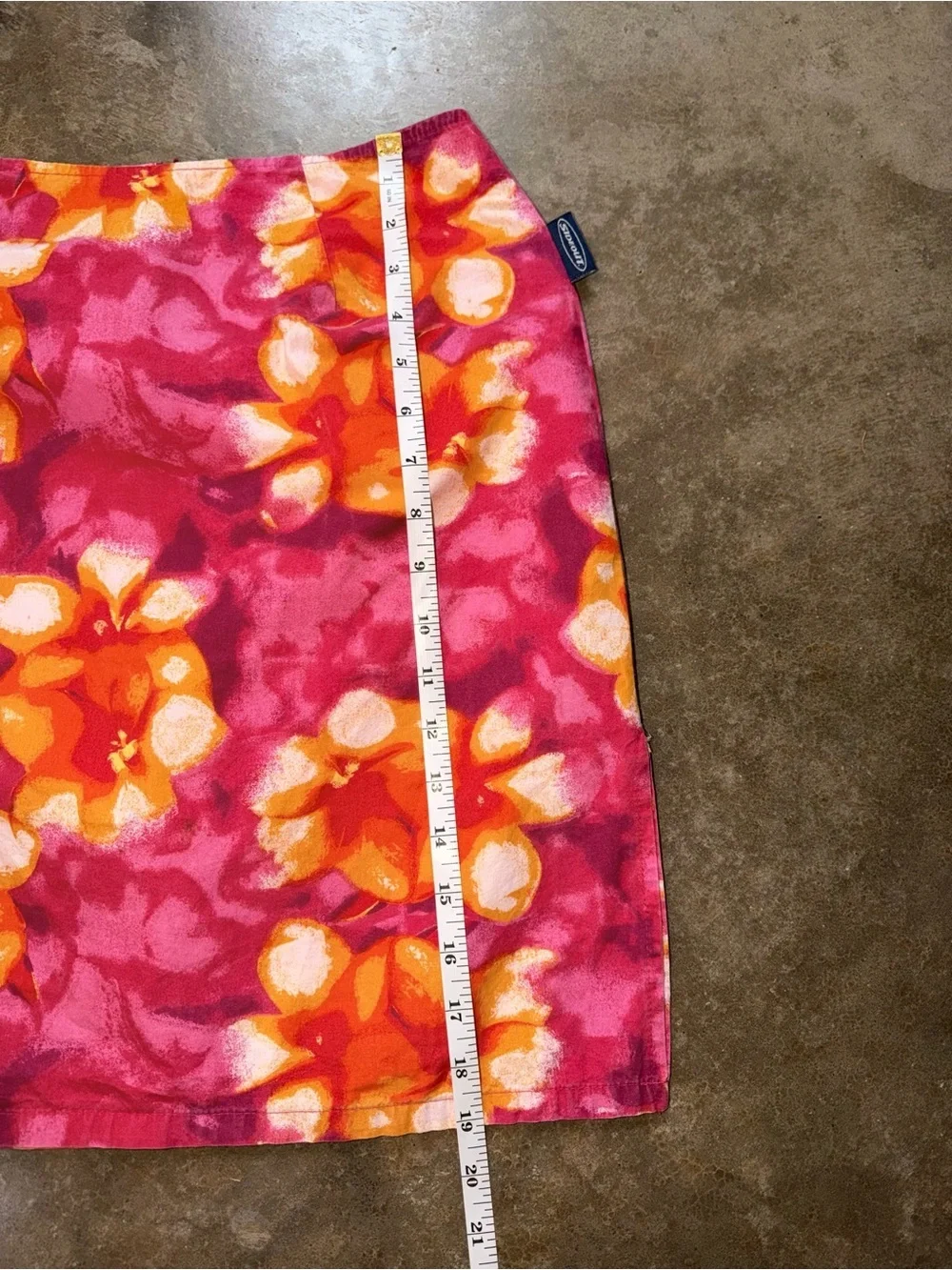 Sideout Floral Mini Skirt Pink Orange Tropical Y2K Summer Women’s Size 3 - Picture 4 of 13